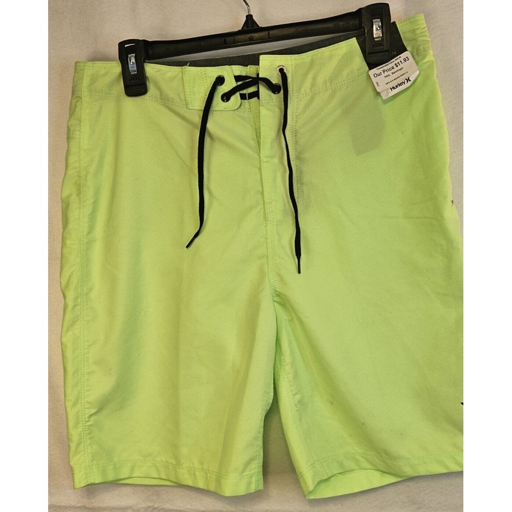 Hurley‎ Board Shorts Men's 30 Yellow Green Swim Trunks Surfing Drawstring NEW